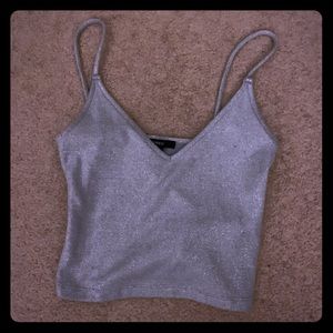 Sparkly silver tank